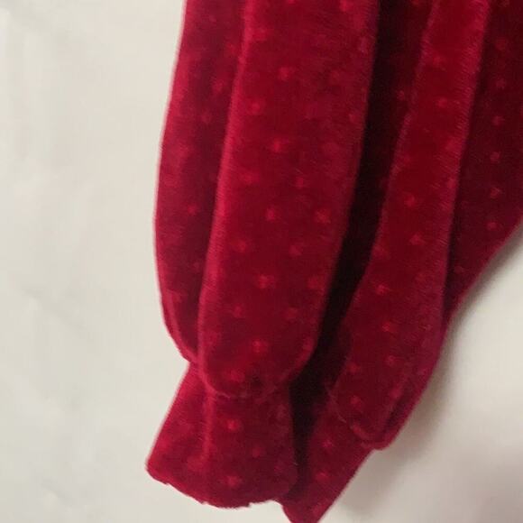 KOMAR SLEEPWEAR LONG LACE RED POLKA DOT WARM‎ SIZE L - Picture 4 of 8